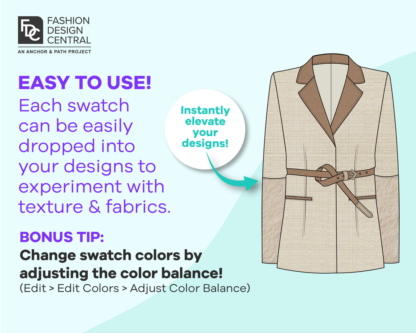 50 Fabric Texture Swatches for Adobe Illustrator | Elevate Your Fashion Flats