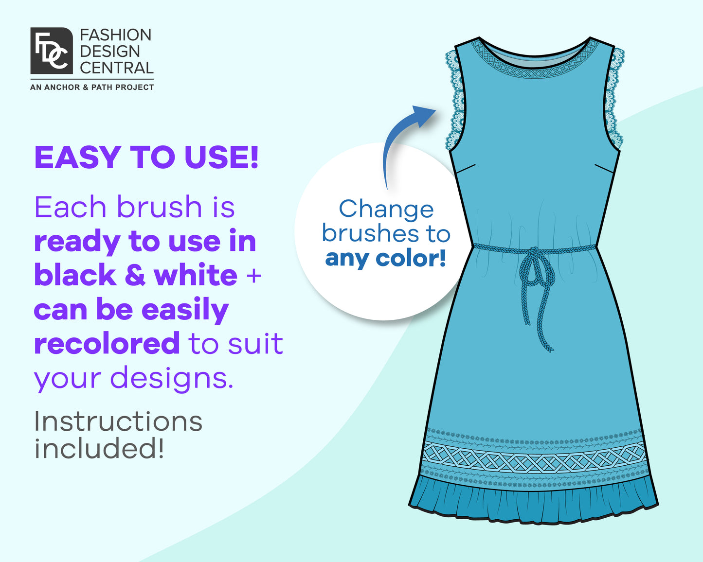 120 Professional Adobe Illustrator Brushes for Fashion Design | For Fashion Flats & Tech Packs