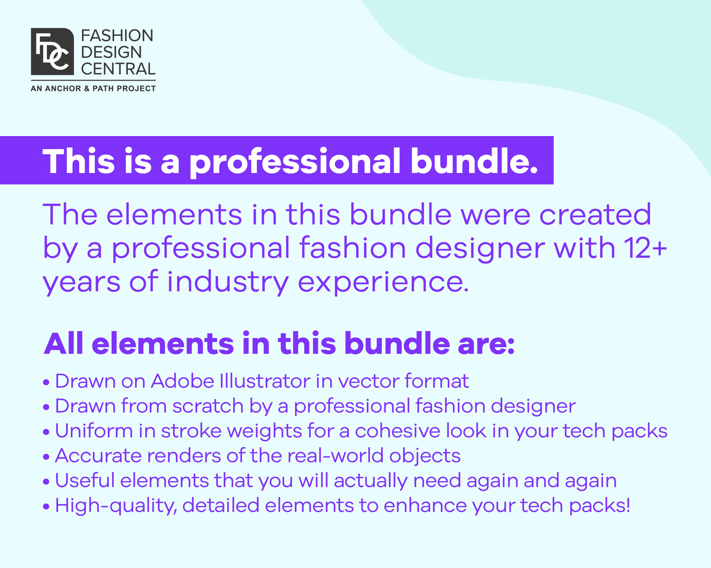 100-Piece Professional Fashion Hardware Trim Bundle for Adobe Illustrator