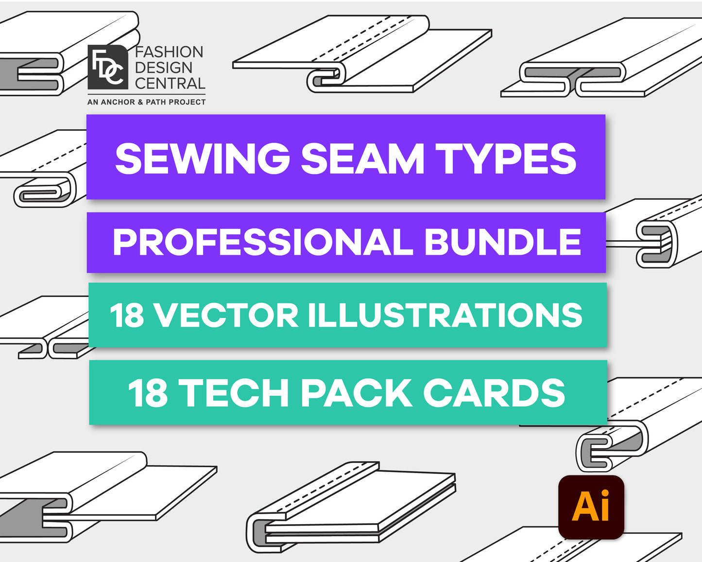 Seam Types and Finishes | Professional Technical Illustrations for Tech Packs