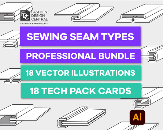 Seam Types and Finishes | Professional Technical Illustrations for Tech Packs