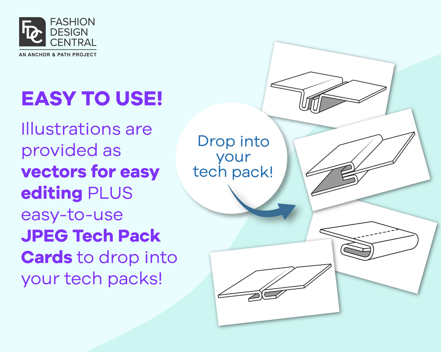 Seam Types and Finishes | Professional Technical Illustrations for Tech Packs