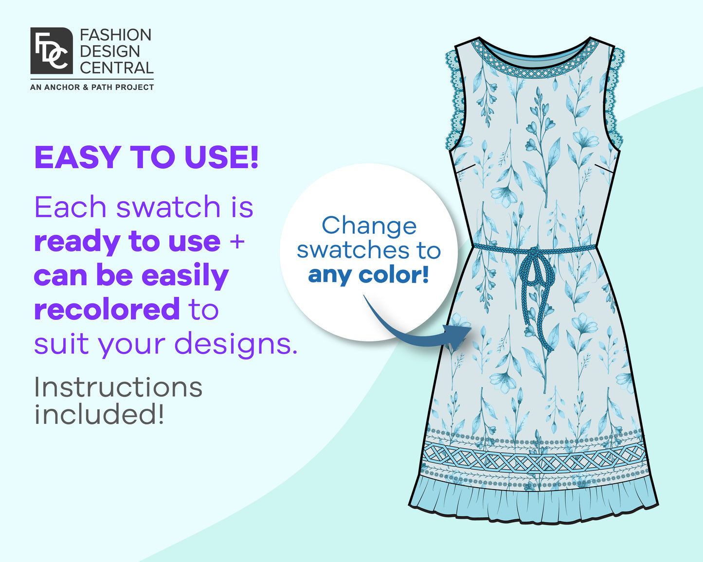 100 Textile Print Swatches for Adobe Illustrator | Elevate Your Fashion Flats